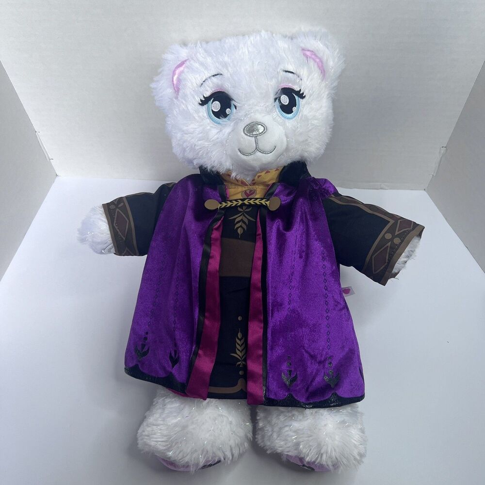 Build A Bear Disney Princess 25th Celebration White Sparkle Anna Dress Frozen